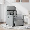 vidaXL Fauteuil inclinable &eacute;lectrique Gris clair Tissu