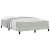 vidaXL Lit &agrave; ressorts avec matelas Gris clair 140 x 220 cm tissu
