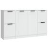 vidaXL Buffets 3 pcs Blanc Bois d'ing&eacute;nierie