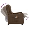 vidaXL Fauteuil électrique de massage Marron Tissu