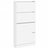 vidaXL Armoire &agrave; chaussures 4 tiroirs rabattables blanc 80x21x163,5 cm