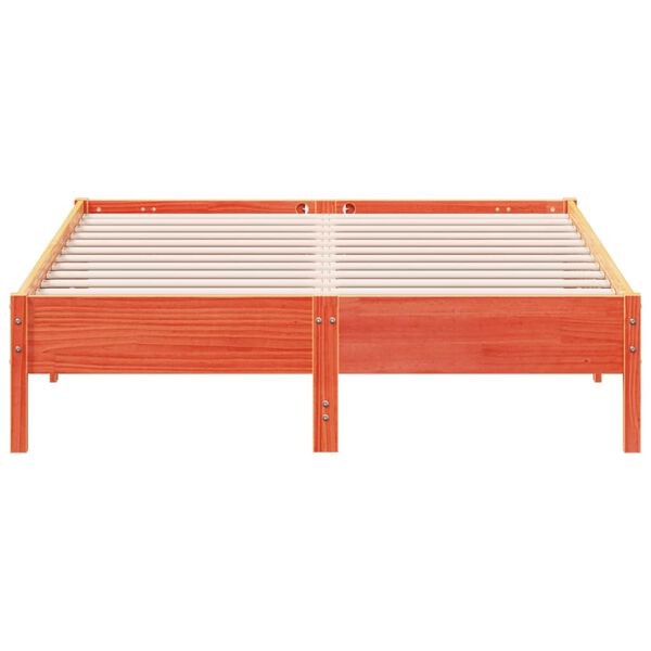 vidaXL Cadre de lit sans matelas cire marron 140x200cm bois pin massif