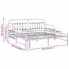 vidaXL Cadre de lit de jour avec tête de lit Noir 107 x 203 cm Acier