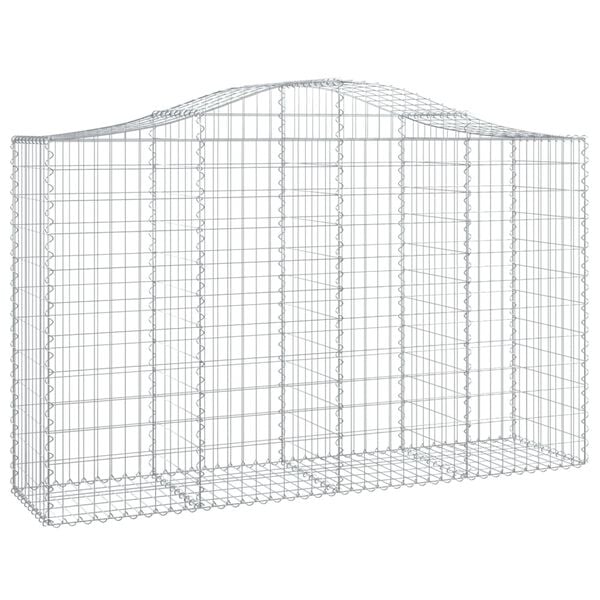vidaXL Paniers &agrave; gabions arqu&eacute;s 20 pcs 200x50x120/140 cm Fer galvanis&eacute;