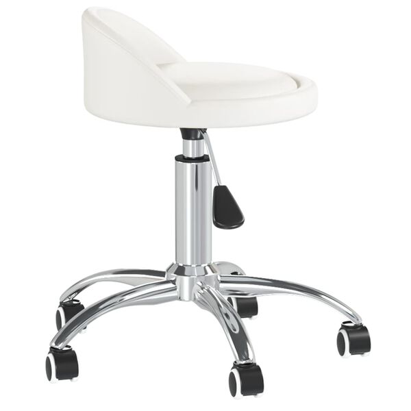 vidaXL Tabouret de massage Blanc Similicuir