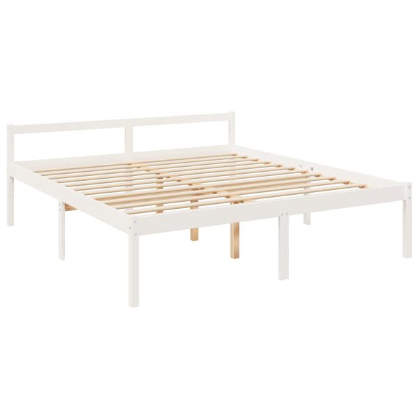 vidaXL Lit pour personne &acirc;g&eacute;e sans matelas 200x200 cm bois pin massif