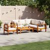 vidaXL Salon de jardin avec coussins 5 pcs Bois d'acacia solide