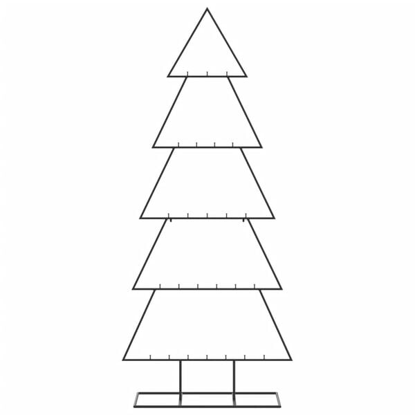 vidaXL Arbre de No&euml;l en m&eacute;tal pour d&eacute;coration noir 150 cm