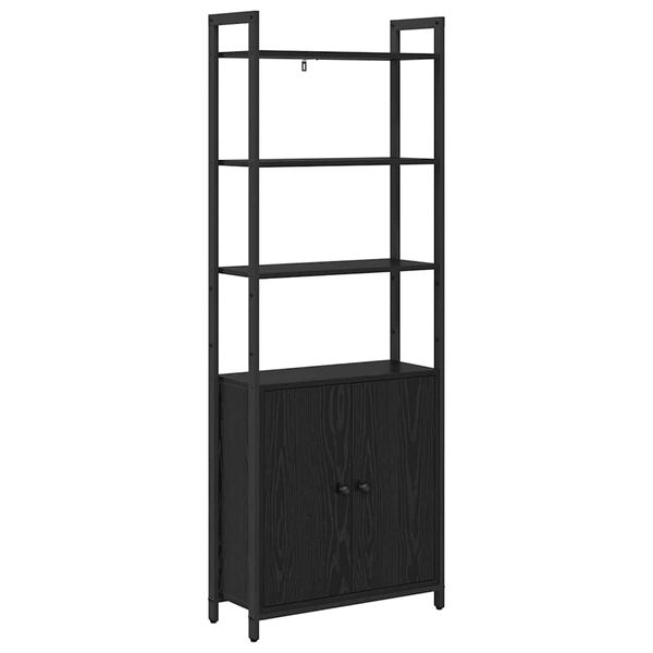 vidaXL Biblioth&egrave;que Ch&ecirc;ne noir 60 x 24 x 161 cm Bois d'ing&eacute;nierie