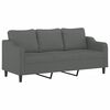 vidaXL Canap&eacute; &agrave; 3 places Gris fonc&eacute; 180 cm Tissu