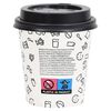vidaXL Tasses &agrave; caf&eacute; en papier et couvercles 200 ml 100 pcs Blanc/noir