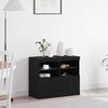 vidaXL Buffet LED Noir 81 x 37 x 66,5 cm Bois d'ing&eacute;nierie
