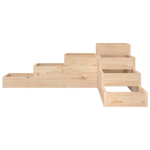 vidaXL Jardini&egrave;re de jardin &agrave; 4 niveaux 106 x 104,5 x 36 cm Bois de pin massif
