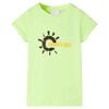 vidaXL T-shirt pour enfants jaune n&eacute;on 116