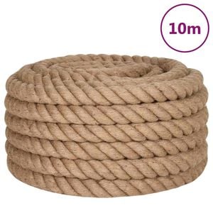 vidaXL Corde de jute 10 m de long 40 mm d'&eacute;paisseur