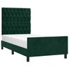 vidaXL Cadre de lit sans matelas vert fonc&eacute; 100x200 cm velours