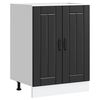 vidaXL Meuble de base de lavabo Lucca noir bois d'ing&eacute;nierie