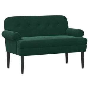 vidaXL Canap&eacute; love seat avec capitonnage en boutons Vert fonc&eacute; Velours