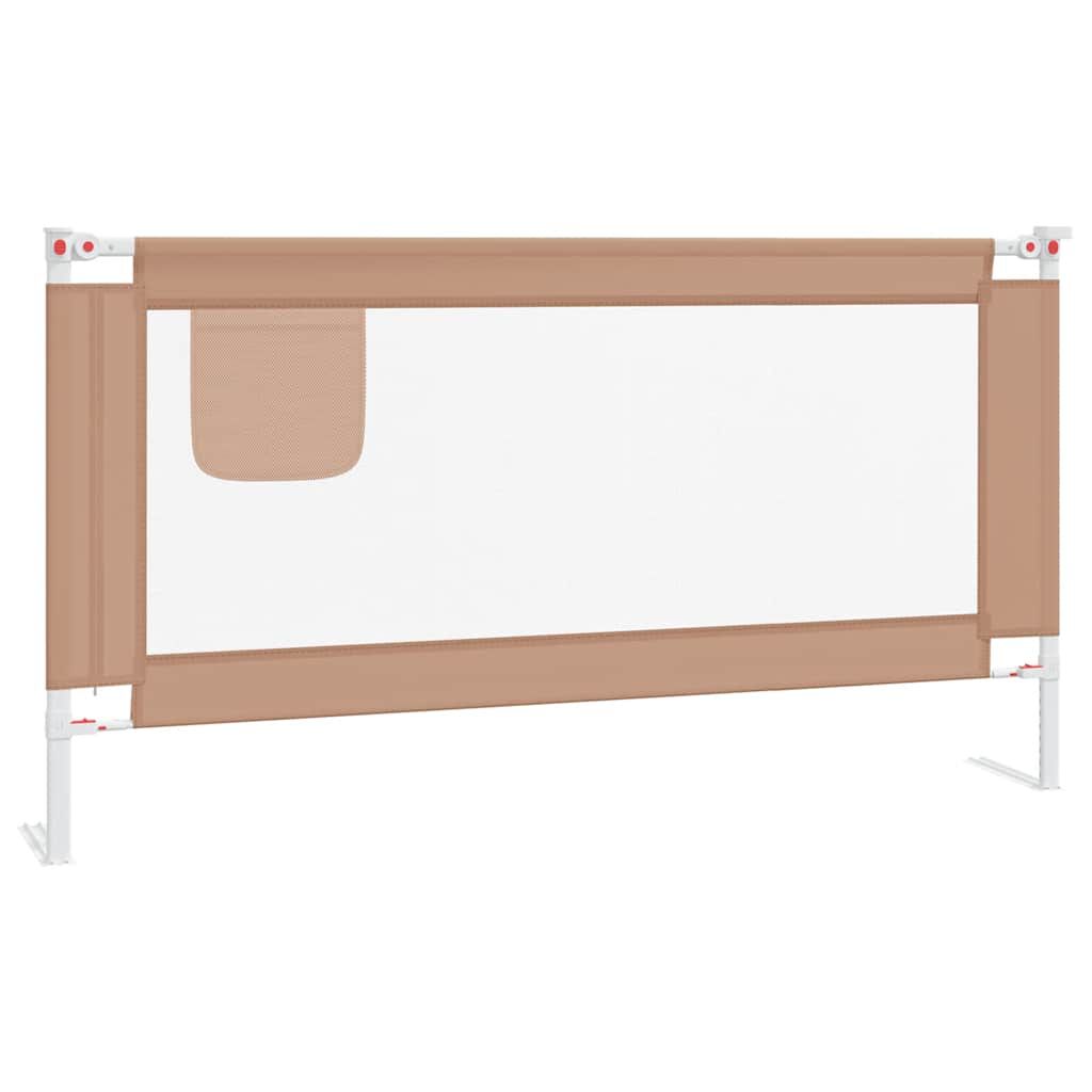 Barrière De Lit Enfant Gris Foncé 160x25 Cm - Hauteur Réglable 70-95cm, Pour Matelas De 3 à 33cm D'épaisseur - 4