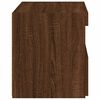 vidaXL Tables de chevet et lumi&egrave;res LED 2 pcs ch&ecirc;ne marron 50x40x45 cm