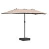 vidaXL Parasol de jardin Taupe 385 x 209 x 244 cm Polyester