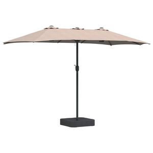 vidaXL Parasol de jardin Taupe 385 x 209 x 244 cm Polyester