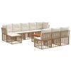 vidaXL Ensemble de canap&eacute;s d'ext&eacute;rieur 11 pcs Blanc Naturel et Cr&egrave;me