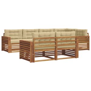vidaXL Ensemble de canap&eacute;s d'ext&eacute;rieur 7 pcs Naturel et Beige
