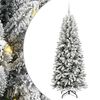 vidaXL Sapin de No&euml;l artificiel avec 300 LED avec support Blanc 180 cm