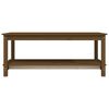 vidaXL Table basse Marron miel 110x55x45 cm Bois massif de pin