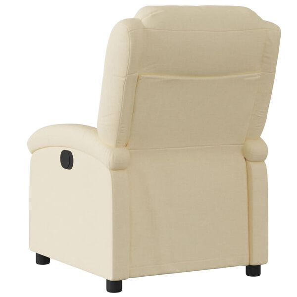 vidaXL Fauteuil inclinable cr&egrave;me tissu