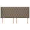 vidaXL T&ecirc;te de lit avec oreilles Taupe 183x16x118/128 cm Tissu