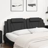 vidaXL Coussin de t&ecirc;te de lit Viana noir 180 cm similicuir
