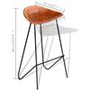 vidaXL Ensemble de bar 5 pcs Bois de r&eacute;cup&eacute;ration et cuir v&eacute;ritable