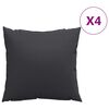 vidaXL Coussins de canap&eacute; 4 pcs noir 60x60 cm tissu