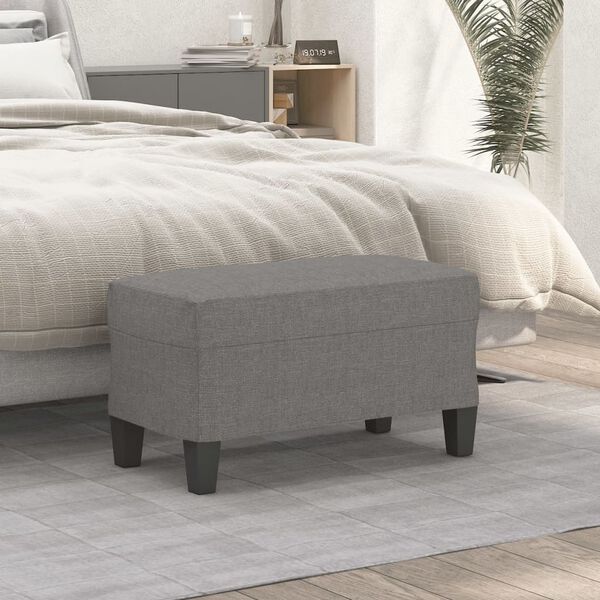 vidaXL Banc Gris foncé 70x35x41 cm Tissu