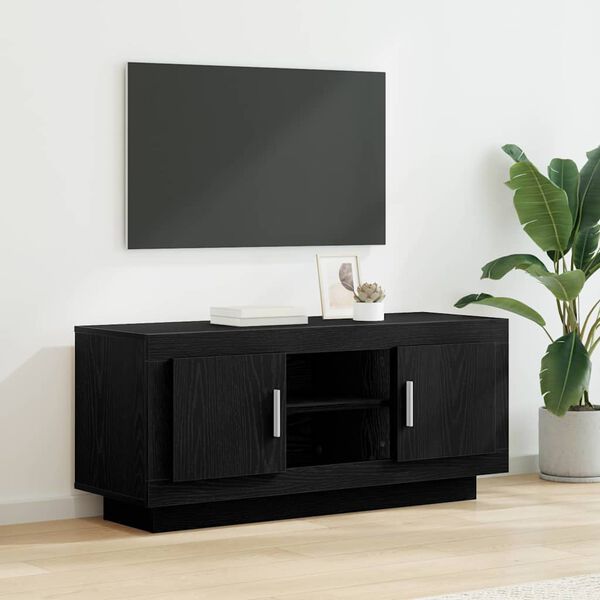 vidaXL Meuble TV Ch&ecirc;ne noir 102 x 35 x 45 cm Bois d'ing&eacute;nierie