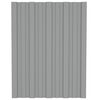 vidaXL Panneau de toiture 12 pcs Gris 60 x 45 cm Acier galvanis&eacute;