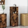 vidaXL Cabinet de salle de bain avec porte Ch&ecirc;ne fum&eacute; 30 x 35 x 95 cm