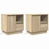 vidaXL Cabinet de chevet 2 pc Ch&ecirc;ne Sonoma 50 x 34,5 x 50 cm.