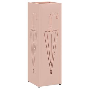 vidaXL Porte-parapluie avec stockage Rose 15,5 x 15,5 x 49 cm M&eacute;tal