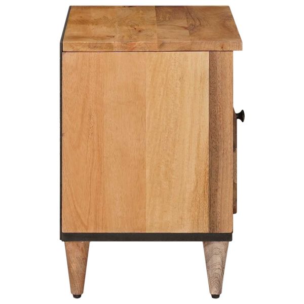 vidaXL Meuble TV Naturel 80 x 33,5 x 46 cm Bois de mangue massif