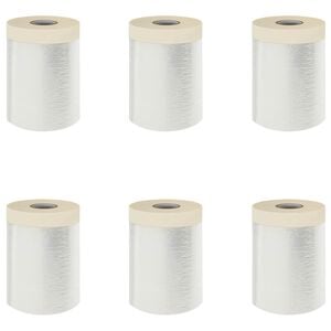 vidaXL Drap d'aspiration avec ruban adh&eacute;sif 6 pc Transparent HDPE