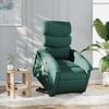 vidaXL Fauteuil inclinable de massage Vert fonc&eacute; Tissu