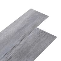 vidaXL Planches de plancher PVC autoadhésif 2,51 m² 2 mm Gris bois mat