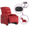 vidaXL Fauteuil inclinable &eacute;lectrique rouge similicuir