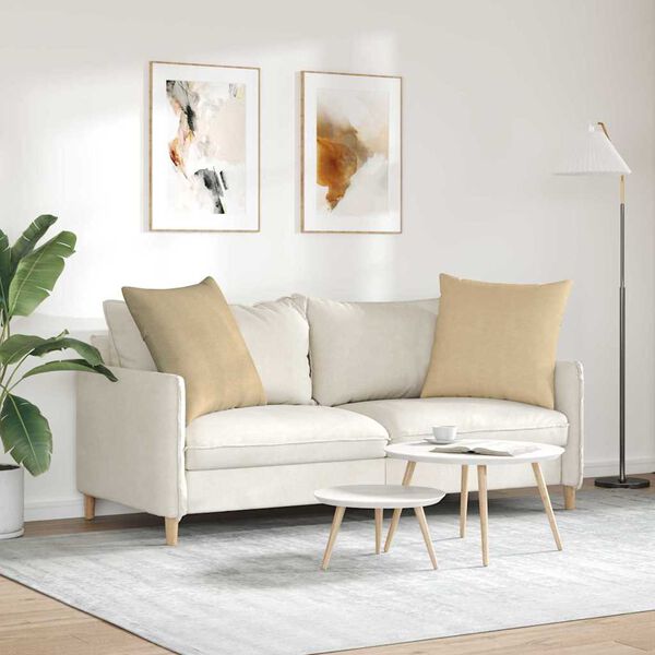 vidaXL Coussins de canapé 2 pcs Vert gris 80 x 80 cm