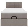 vidaXL Cadre de lit ottoman avec matelas taupe 80x200 cm tissu