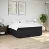 vidaXL Sommier &agrave; lattes de lit avec matelas Noir 200x200 cm Tissu