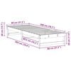 vidaXL Cadre de lit Marron 80 x 200 cm Pin massif